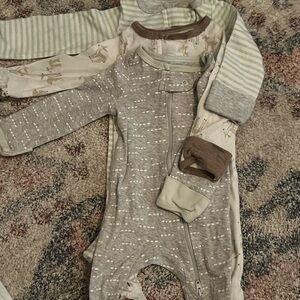 Gray, Cream, Mint Green Kids One Piece